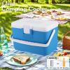 imageHiGropcore 5813 Quart Camping Cooler  Hard Ice Retention Cooler Lunch Box  Portable Small Insulated CoolerD5  8qt  Blue