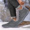 imageHiGropcore Barefoot Snow Boots for Women Men Warm Fur Lined Water Repellent Winter Barefoot Shoes Wide Toe Box Lightweight Outdoor Ankle BootsA2  Grey