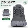 imageHiGropcore Barefoot Snow Boots for Women Men Warm Fur Lined Water Repellent Winter Barefoot Shoes Wide Toe Box Lightweight Outdoor Ankle BootsA2  Grey