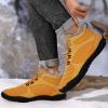 imageHiGropcore Barefoot Snow Boots for Women Men Warm Fur Lined Water Repellent Winter Barefoot Shoes Wide Toe Box Lightweight Outdoor Ankle BootsA5  Yellow