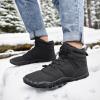 imageHiGropcore Barefoot Snow Boots for Women Men Warm Fur Lined Water Repellent Winter Barefoot Shoes Wide Toe Box Lightweight Outdoor Ankle BootsE1  Black