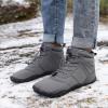 imageHiGropcore Barefoot Snow Boots for Women Men Warm Fur Lined Water Repellent Winter Barefoot Shoes Wide Toe Box Lightweight Outdoor Ankle BootsE2  Grey