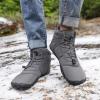 imageHiGropcore Barefoot Snow Boots for Women Men Warm Fur Lined Water Repellent Winter Barefoot Shoes Wide Toe Box Lightweight Outdoor Ankle BootsE2  Grey