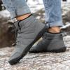 imageHiGropcore Barefoot Snow Boots for Women Men Warm Fur Lined Water Repellent Winter Barefoot Shoes Wide Toe Box Lightweight Outdoor Ankle BootsG2  Grey