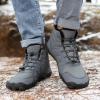 imageHiGropcore Barefoot Snow Boots for Women Men Warm Fur Lined Water Repellent Winter Barefoot Shoes Wide Toe Box Lightweight Outdoor Ankle BootsG2  Grey