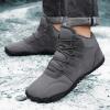 imageHiGropcore Barefoot Snow Boots for Women Men Warm Fur Lined Water Repellent Winter Barefoot Shoes Wide Toe Box Lightweight Outdoor Ankle BootsH3  Grey