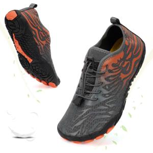 imageHike Barefoot Shoes for Women Men NonSlip Breathable Walking Shoes Wide Toe Box Comfortable Athletic FootwearB3  Grey