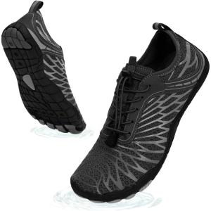 imageHike Barefoot Shoes Womens Mens Breathable ampamp NonSlip Water Shoes Wide Toe Box Zero Drop Minimalist FootwearD01b  Black