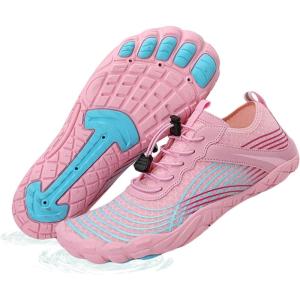 imageHike Barefoot Shoes Womens Mens Breathable ampamp NonSlip Water Shoes Wide Toe Box Zero Drop Minimalist FootwearD04e  Pink