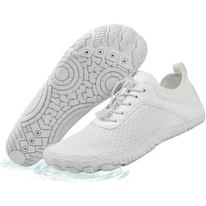 imageHike Barefoot Shoes Womens Mens Breathable ampamp NonSlip Water Shoes Wide Toe Box Zero Drop Minimalist FootwearD08a  White