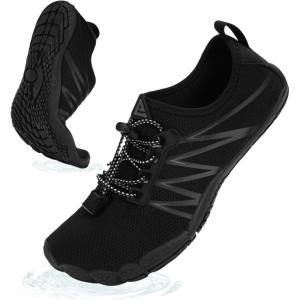 imageHike Barefoot Shoes Womens Mens Breathable ampamp NonSlip Water Shoes Wide Toe Box Zero Drop Minimalist FootwearD11b  Black
