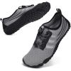 image:imageWater Shoes for Women Men QuickDry Barefoot Shoes Breathable Aqua Socks for Swim Beach River Pool Lake Hiking Surfing KayakingC03  Grey