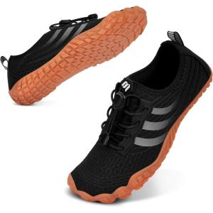 image:imageWater Shoes for Women Men QuickDry Barefoot Shoes Breathable Aqua Socks for Swim Beach River Pool Lake Hiking Surfing KayakingC01  BlackBrown