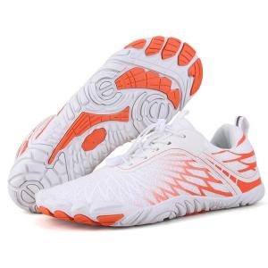 image:imageHike Barefoot Shoes Womens Mens Breathable amp NonSlip Water Shoes Wide Toe Box Zero Drop Minimalist FootwearD12g  WhiteOrange