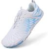 image:imageHike Barefoot Shoes Womens Mens Breathable amp NonSlip Water Shoes Wide Toe Box Zero Drop Minimalist FootwearD12d  WhiteLight Blue
