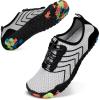 image:imageWater Shoes for Women Men QuickDry Barefoot Shoes Breathable Aqua Socks for Swim Beach River Pool Lake Hiking Surfing KayakingA3b  GreyBlack