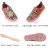 image:imageWomens Art Painted Casual Loafers Extra Wide Slipon Diabetic Shoes for Women Comfortable Canvas Arch Support Walking ShoesA01  Bohemia
