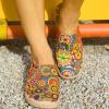 image:imageWomens Art Painted Casual Loafers Extra Wide Slipon Diabetic Shoes for Women Comfortable Canvas Arch Support Walking ShoesA01  Bohemia
