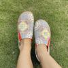 image:imageWomens Art Painted Casual Loafers Extra Wide Slipon Diabetic Shoes for Women Comfortable Canvas Arch Support Walking ShoesA02  Bohemia B