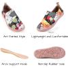 image:imageWomens Art Painted Casual Loafers Extra Wide Slipon Diabetic Shoes for Women Comfortable Canvas Arch Support Walking ShoesA03  Clover