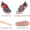 image:imageWomens Art Painted Casual Loafers Extra Wide Slipon Diabetic Shoes for Women Comfortable Canvas Arch Support Walking ShoesA04  Spots