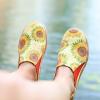 image:imageWomens Art Painted Casual Loafers Extra Wide Slipon Diabetic Shoes for Women Comfortable Canvas Arch Support Walking ShoesA05  Sunflower