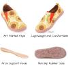 image:imageWomens Art Painted Casual Loafers Extra Wide Slipon Diabetic Shoes for Women Comfortable Canvas Arch Support Walking ShoesA05  Sunflower