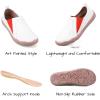 image:imageWomens Art Painted Casual Loafers Extra Wide Slipon Diabetic Shoes for Women Comfortable Canvas Arch Support Walking ShoesA06  Snowflakes 3d