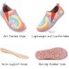 image:imageWomens Art Painted Casual Loafers Extra Wide Slipon Diabetic Shoes for Women Comfortable Canvas Arch Support Walking ShoesA07  Watercolor