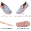 image:imageWomens Art Painted Casual Loafers Extra Wide Slipon Diabetic Shoes for Women Comfortable Canvas Arch Support Walking ShoesA08  Kaleidoscope