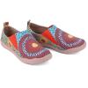image:imageWomens Art Painted Casual Loafers Extra Wide Slipon Diabetic Shoes for Women Comfortable Canvas Arch Support Walking ShoesA10  Red Round Spots