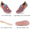 image:imageWomens Art Painted Casual Loafers Extra Wide Slipon Diabetic Shoes for Women Comfortable Canvas Arch Support Walking ShoesA10  Red Round Spots