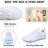 image:imageHike Barefoot Shoes Womens Mens Minimalist Footwear Wide Toe Box Zero Drop Hiking Shoes Lightweight Breathable SneakersXb08  White  Purple