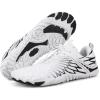 image:imageHike Barefoot Shoes Womens Mens Minimalist Footwear Wide Toe Box Zero Drop Hiking Shoes Lightweight Breathable SneakersXb04  White  Black