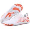 image:imageHike Barefoot Shoes Womens Mens Minimalist Footwear Wide Toe Box Zero Drop Hiking Shoes Lightweight Breathable SneakersXb07  White  Orange