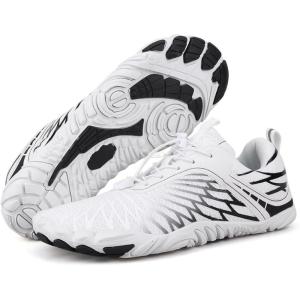 image:imageHike Barefoot Shoes Womens Mens Minimalist Footwear Wide Toe Box Zero Drop Hiking Shoes Lightweight Breathable SneakersXb04  White  Black